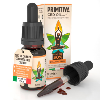 Primitiva Olio CBD 30% Estratto di Canapa Naturale Flacone da 10ml