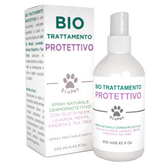 Bio Pet Spray Protettivo Olio di Neem Cani Gatti - Flacone da 250 ml