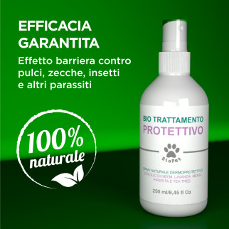 Bio Pet Spray Protettivo Olio di Neem Cani Gatti - Flacone da 250 ml