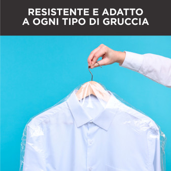 Sacchetti Porta Abiti in Plastica Trasparenti Impermeabili da 60x100cm