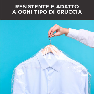 Sacchetti Porta Abiti in Plastica Trasparenti Impermeabili da 60x100cm