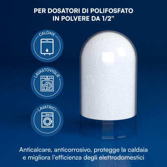 Ricariche Polifosfato Polvere Anticalcare da 1/2" Ø4,1 x 7,3cm