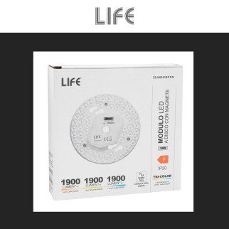 Life Modulo LED CCT Circolare con Magneti 18W per Plafoniere