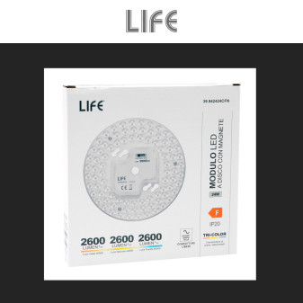 Life Modulo LED CCT Circolare con Magneti 24W per Plafoniere
