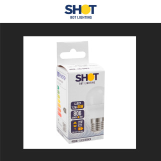 Lampadina LED E27 7,2W MiniGlobo Bot Lighting Shot G45