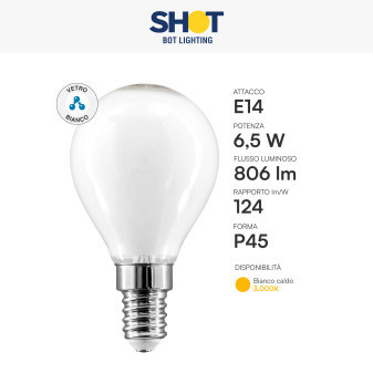 Acquista Bot Lighting Lampadina LED E14 6,5W MiniGlobo P45