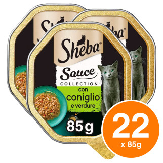 Cibo Umido per Gatti con Coniglio e Verdure Sheba 22x