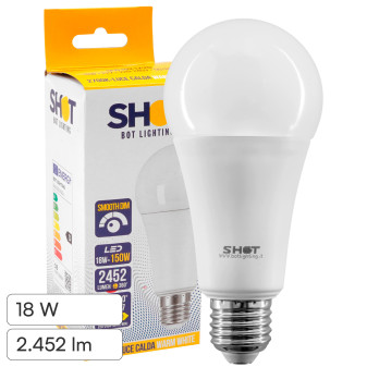 Lampadina LED E27 18W Bulb A67 Dimmerabile Bot Lighting Shot