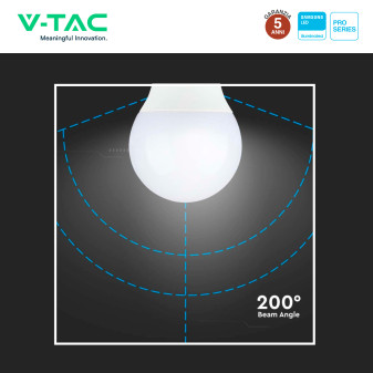 VT-269 Lampadina LED E14 8,5W A60 Goccia SMD Chip Samsung V-Tac Pro