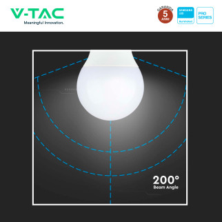 VT-269 Lampadina LED E14 8,5W A60 Goccia SMD Chip Samsung V-Tac Pro