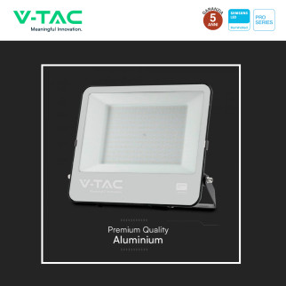 VT-44204 Faro LED 200W SMD Chip Samsung IP65 Colore Nero V-Tac