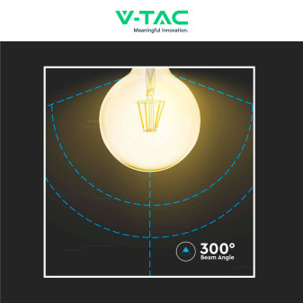 VT-1956 Lampadina LED E27 6W Globo G125 Filament Vetro V-Tac