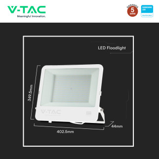 VT-44204 Faro LED 200W SMD Chip Samsung IP65 Colore Bianco V-Tac Pro