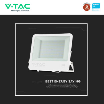 VT-44204 Faro LED 200W SMD Chip Samsung IP65 Colore Bianco V-Tac Pro