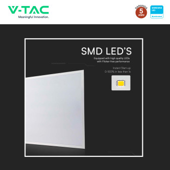VT-61036 Pannello LED Samsung SMD Quadrato 60x60 36W Incasso Driver