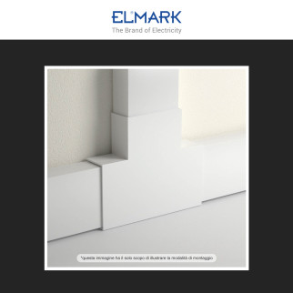 Elmark Angolo a T per 3 Canaline Passacavi 15x10mm