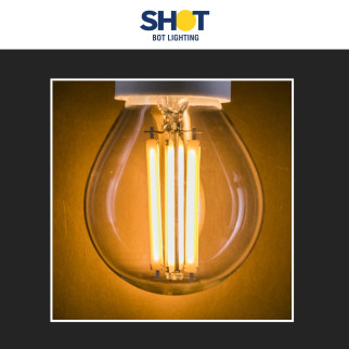 Bot Lighting Lampadina LED E14 6,5W P45 Filament in Vetro