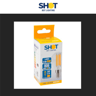 Bot Lighting Lampadina LED E14 6,5W P45 Filament in Vetro