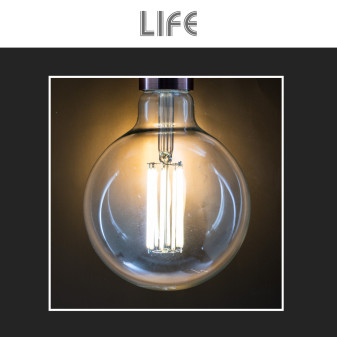 Life Lampadina LED E27 18W Globo G125 Filament Vetro
