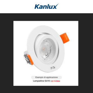 Kanlux DALLA DTO-W Portafaretto Orientabile con Portalampada