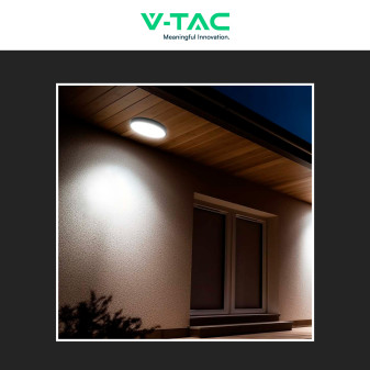 VT-8630 Plafoniera LED Rotonda 36W IP44 Colore Nero V-Tac