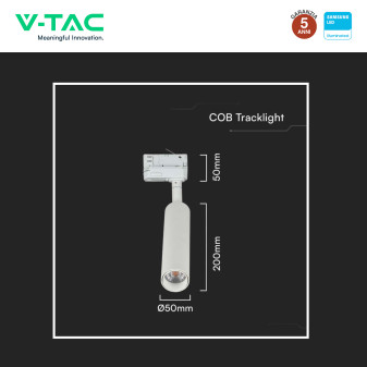 V-Tac VT-415 Faretto LED da Binario Track Light COB Chip Samsung