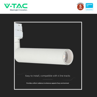 V-Tac VT-415 Faretto LED da Binario Track Light COB Chip Samsung
