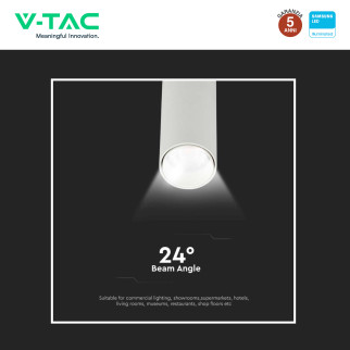 V-Tac VT-415 Faretto LED da Binario Track Light COB Chip Samsung