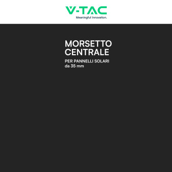 V-Tac 20 Morsetti Centrali Neri in Alluminio per Pannelli Fotovoltaici