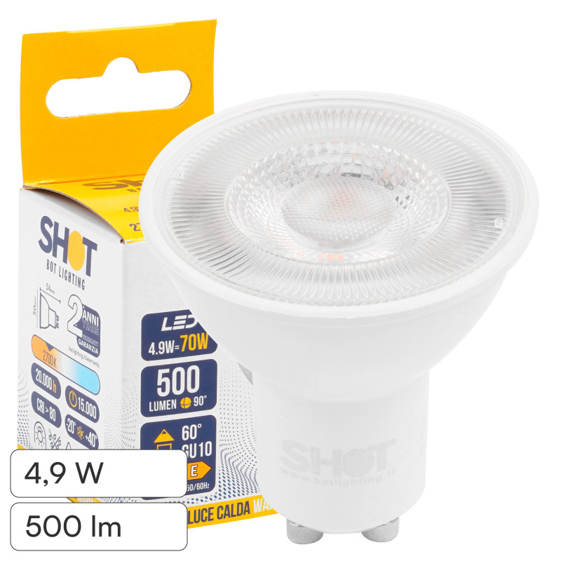Acquista Bot Lighting Shot Lampadina LED GU10 6W Faretto