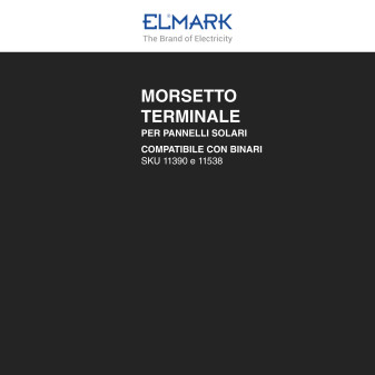 Elmark Morsetto Finale per Pannelli Solari Fotovoltaici 30mm