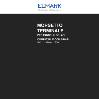 Elmark Morsetto Finale per Pannelli Solari Fotovoltaici 30mm