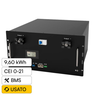 Accumulatore 9,60kWh LiFePO4 BMS Fotovoltaico CEI 0-21 V-Tac