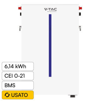 Accumulatore 6,14kWh LiFePO4 BMS Fotovoltaico CEI 0-21 V-Tac