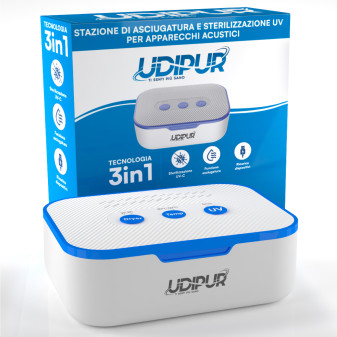 Udipur Stazione 3in1 Multifunzione per Apparecchi Acustici
