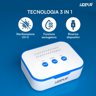 Udipur Stazione 3in1 Multifunzione per Apparecchi Acustici