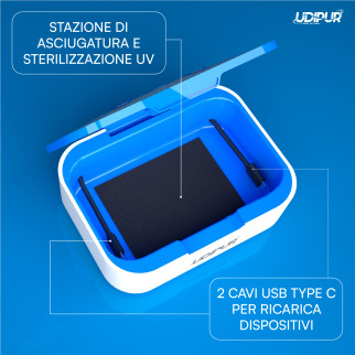 Udipur Stazione 3in1 Multifunzione per Apparecchi Acustici