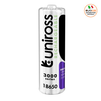Uniross 3000 Series Pila Ricaricabile 18650 Ioni di Litio