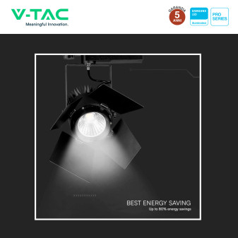 VT-433 Faretto LED da Binario 33W Track Light COB Chip Samsung V-Tac