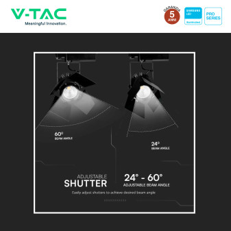 VT-433 Faretto LED da Binario 33W Track Light COB Chip Samsung V-Tac