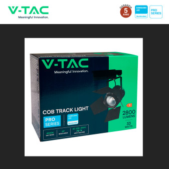 VT-433 Faretto LED da Binario 33W Track Light COB Chip Samsung V-Tac