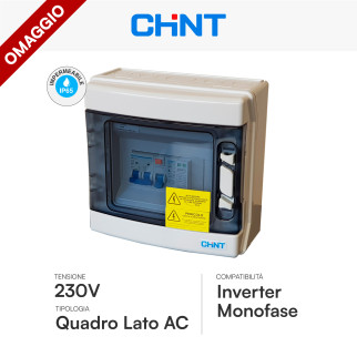 14 Pannelli Solari + Inverter Monofase 6kW + Accumulo + Quadri DC/AC