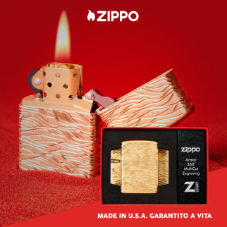 Accendino Zippo Armor mod. 46273 Wavy Pattern Design