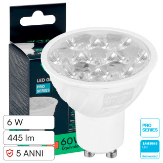 VT-249 Faretto PAR16 LED GU10 6W SMD Samsung V-Tac Pro