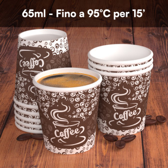 50 Bicchierini da Caffè in Carta Coffee Liberty da 65ml
