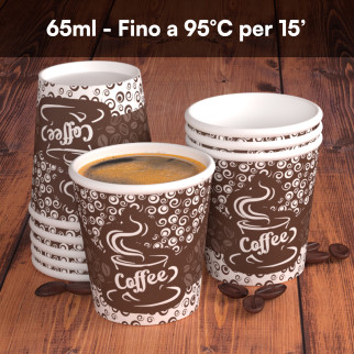50 Bicchierini da Caffè in Carta Coffee Liberty da 65ml