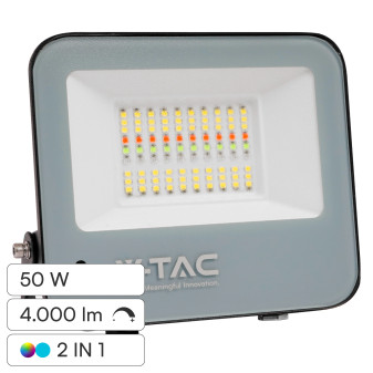 V-Tac Faro LED 50W RGB+W IP65 con Telecomando V-Tac