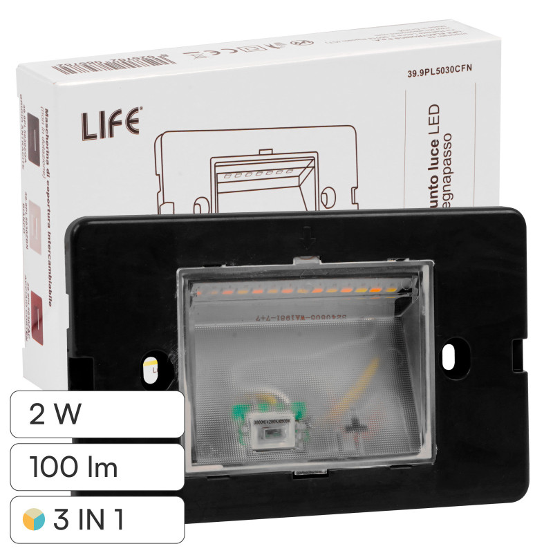 Life Punto Luce LED 2W da Incasso SMD per Scatola 503 CCT 3in1 IP65