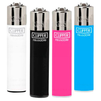 Clipper Large Accendino A Pietrina Solid Branded 4 Accendini