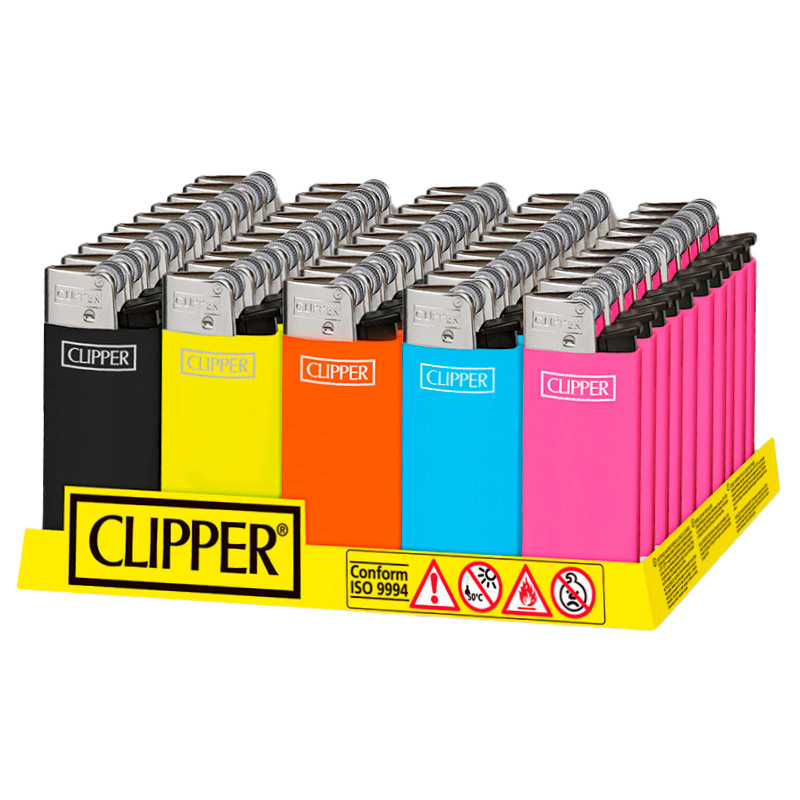 Clipper Micro Accendino a Pietrina Fluo Solid 50 Accendini